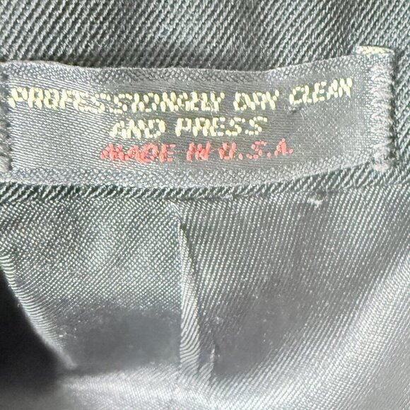 Bowdon Wool Double Breasted Blazer Women's Black Size 6 Brass Colored Buttons - Picture 3 of 10